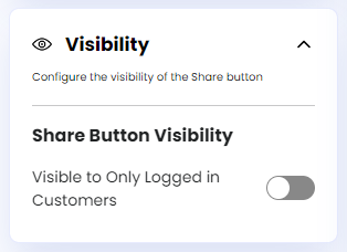 Screenshot of Share Button Visibility-OFF